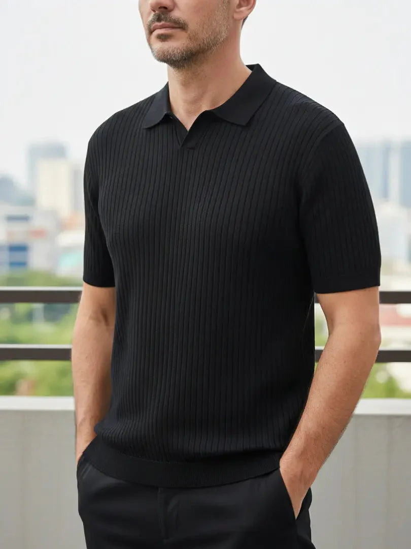 The Riviera – Ribbed Knit Polo