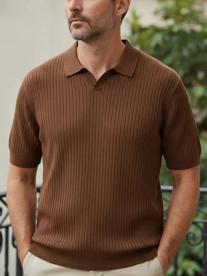 The Riviera – Ribbed Knit Polo