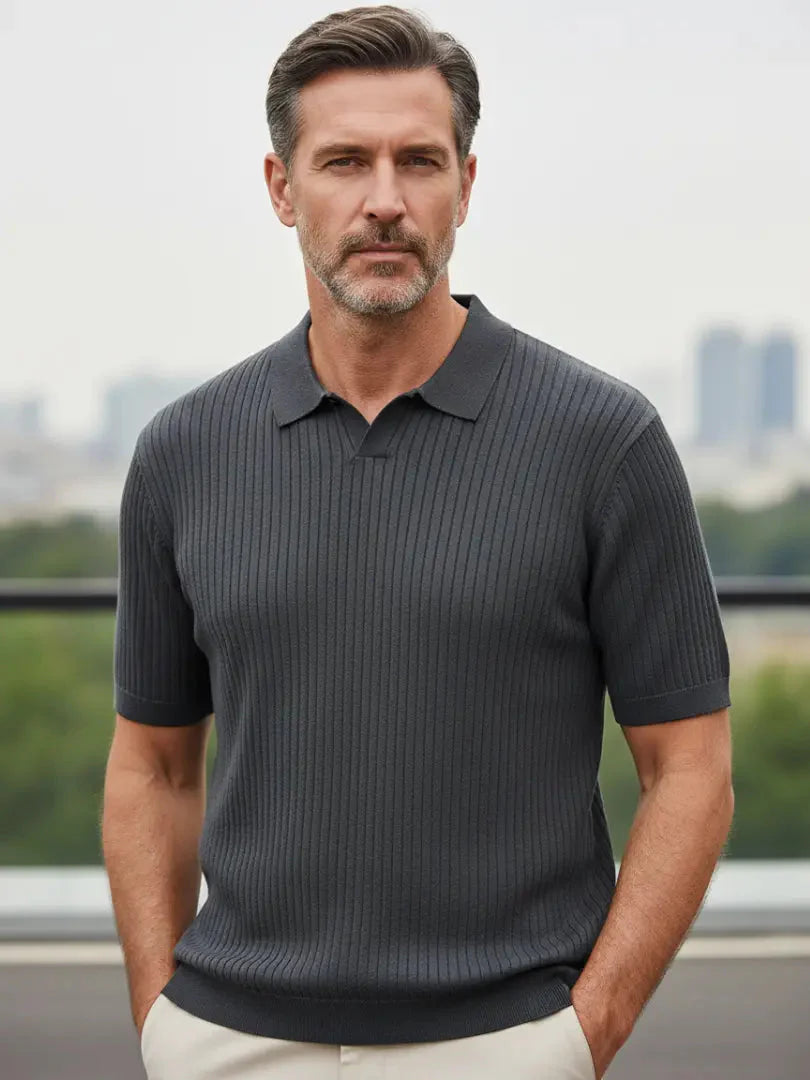 The Riviera – Ribbed Knit Polo